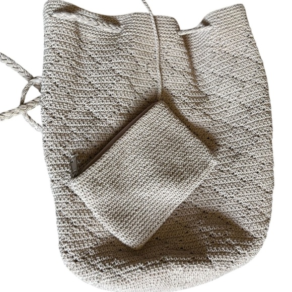 Carlo D’Santi Tan Soft Woven Backpack Bag with Matching Change Purse main image 6
